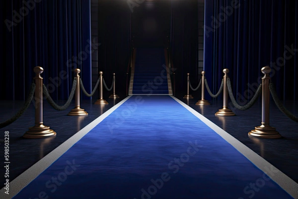 Obraz Blue carpet with podium
