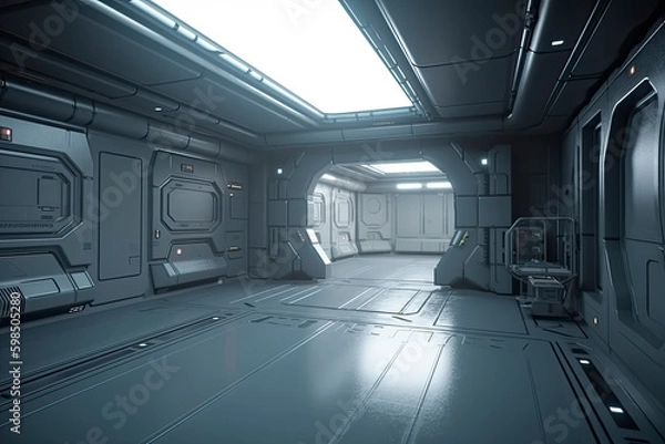 Fototapeta Space environment, ready for comp of your characters.3D rendering