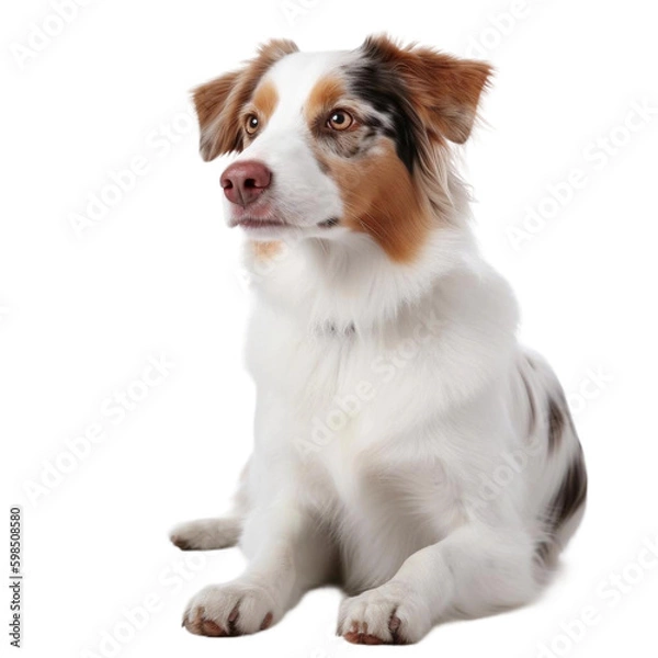 Obraz border collie sitting on a white background
