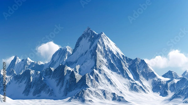 Obraz 想像上の巨大な雪山　Generative AI