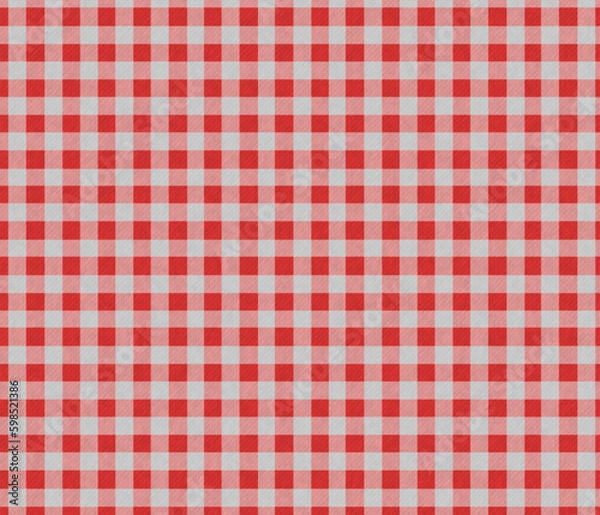 Fototapeta Red and White Gingham Pattern