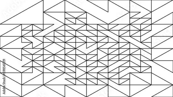 Fototapeta Vector geometric pattern with triangles. Modern stylish abstract background