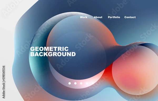 Obraz Abstract liquid background for your landing page design. Web page for website or mobile app wallpaper