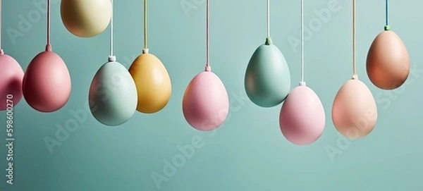 Fototapeta easter eggs , with generative ai	