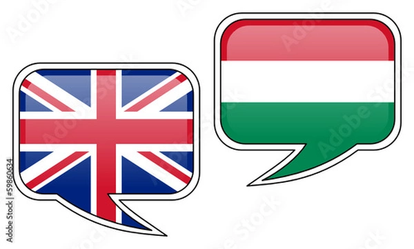 Fototapeta British-Hungarian Conversation