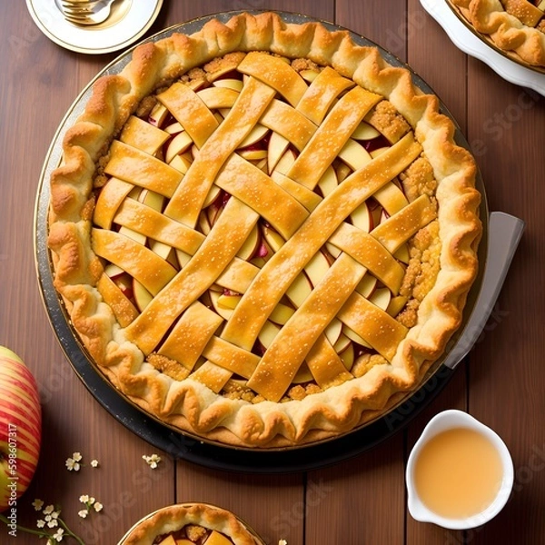 Obraz A apple pie fresh out of the oven