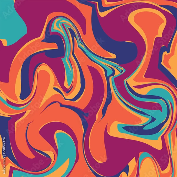 Obraz abstract colorful liquid fire pattern