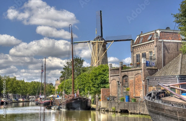 Obraz Windmill in Gouda, Holland