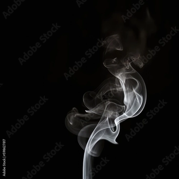 Obraz Black background with smoke in spotlight