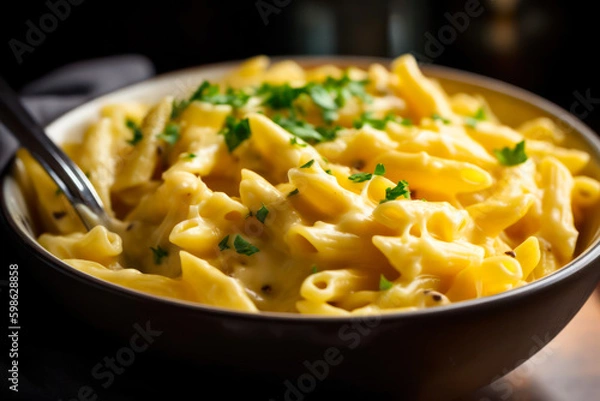 Obraz close-up of a creamy pasta dish