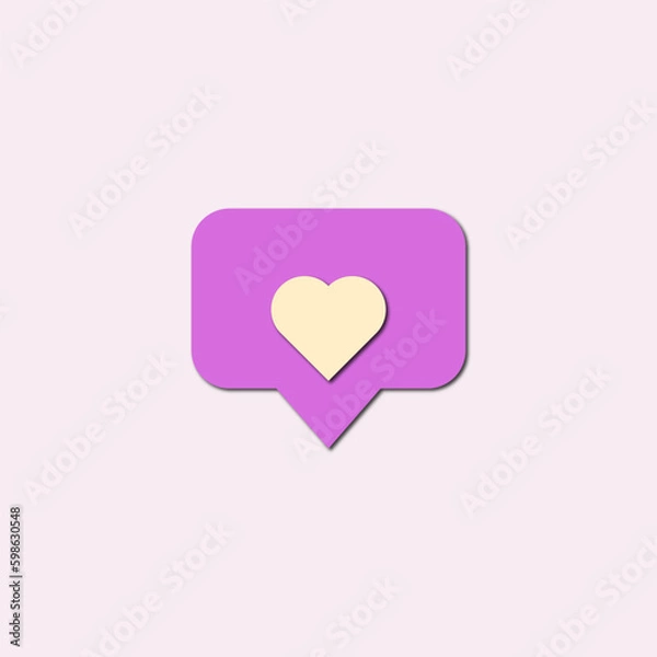 Fototapeta Notification Like icon. Social network app icon. Vector illustration