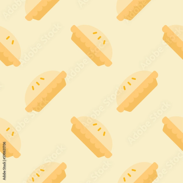 Fototapeta pie seamless pattern vector illustration