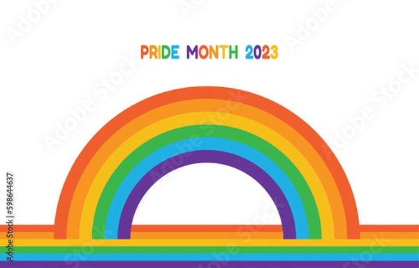 Obraz colorful pride month wallpaper Background. love is love. pride love festival. Abstract rainbow pride gradient fluid abstract background. LGBT flag pride month rainbow wallpaper.