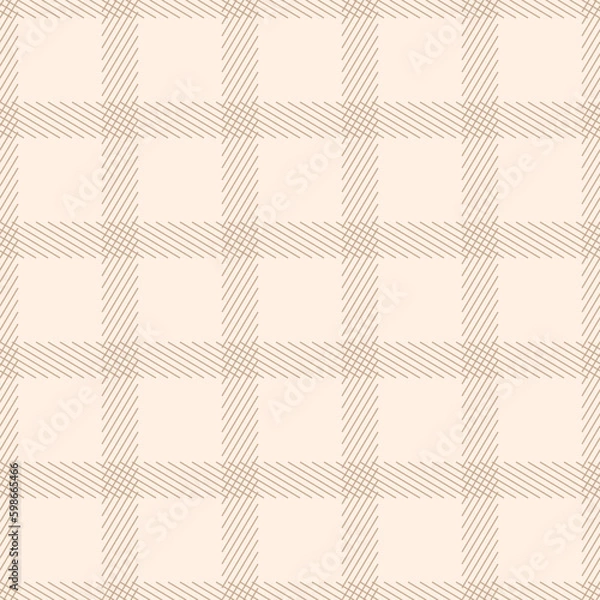 Fototapeta Vector. Pattern in a cage. Tartan blanket. Scottish pattern in beige, turquoise and orange plaid. Traditional checkered background for tablecloth, dress, skirt, napkin or other textile, Easter design.