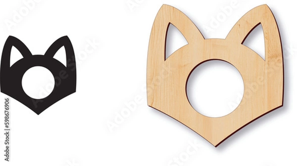 Obraz Book holder. Laser cut file. Cat