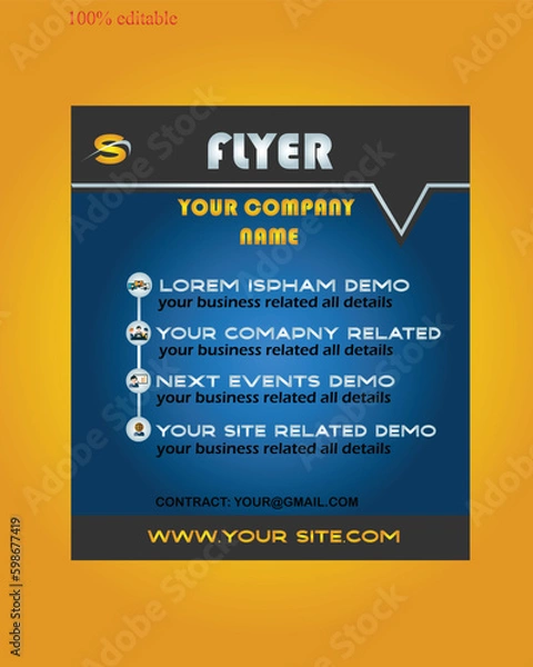 Fototapeta flyer design vector file