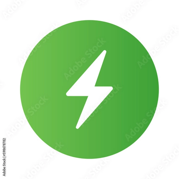 Fototapeta green device charging icon vector design