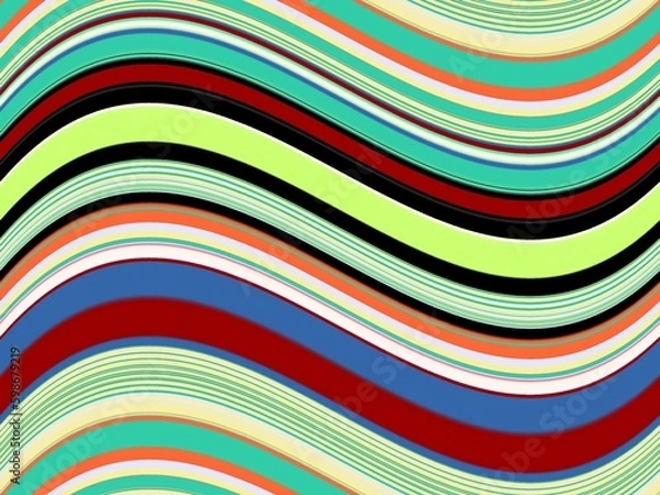 Fototapeta Colorful creative waves, spectrum, lines, rainbow, abstract background