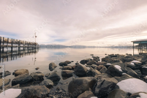 Fototapeta pier at sunset