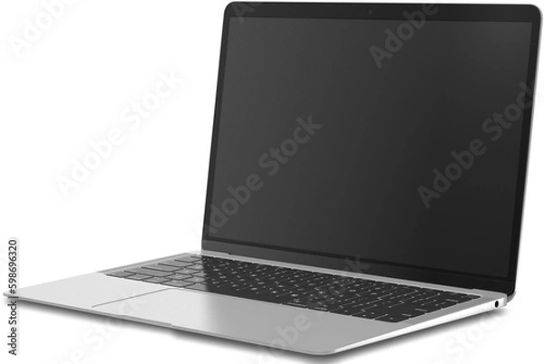 Fototapeta laptop isolated on transparent background with shadow