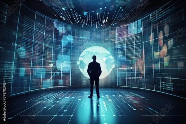 Obraz Analytics, business intelligence, augmented bi, bigdata, sales forecasting. Generative AI. Financial cockpit.