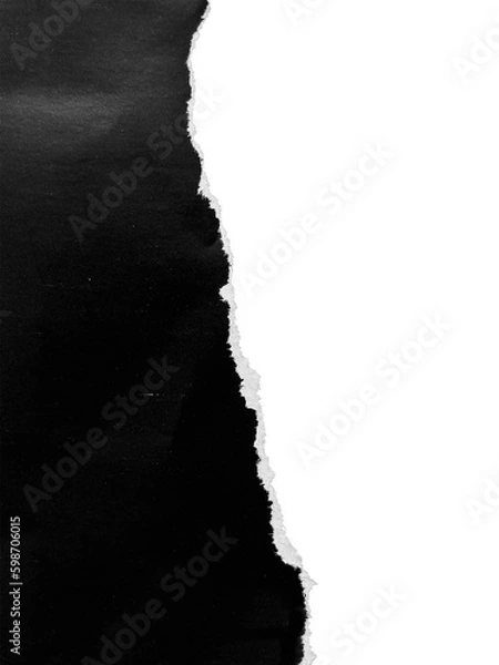 Obraz Real Captured Black Ripped Paper Elements