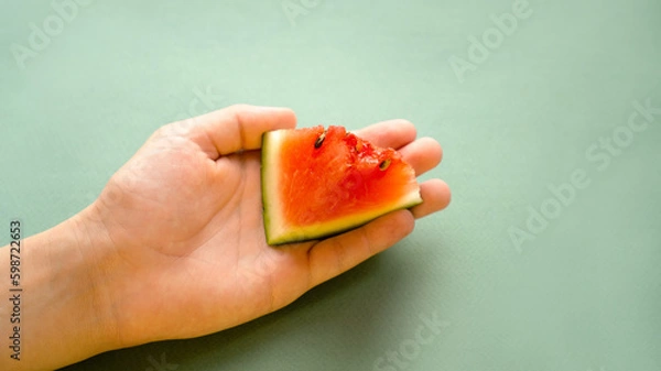 Fototapeta Watermelon with a cool refreshing sweet taste