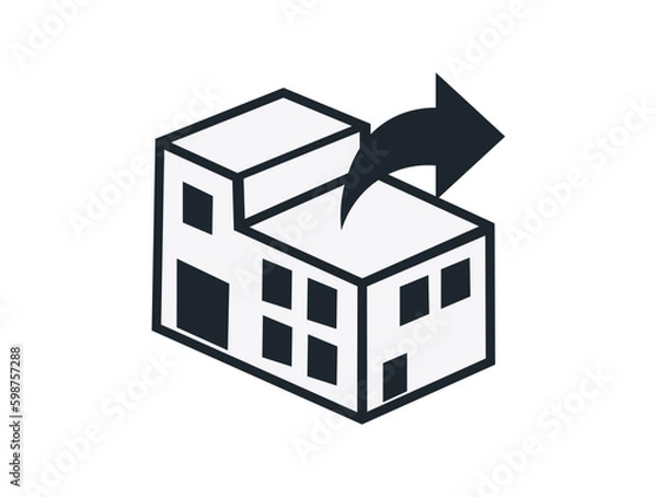 Obraz Monochromatic Distributor Symbol. 
