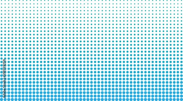 Obraz Blue color halftone pattern background. Blue dots pattern. Blue gradient halftone background.