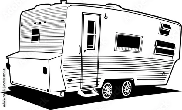 Obraz caravan travel design brand illustration vector	