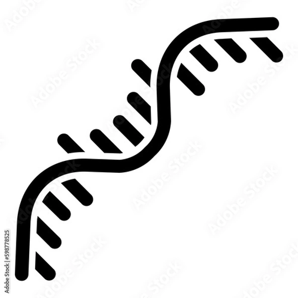 Fototapeta RNA black icon. Suitable for website, content design, poster, banner, or video editing needs