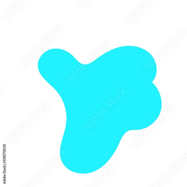 Fototapeta Light Blue Blob Abstract Shapes Vectors 