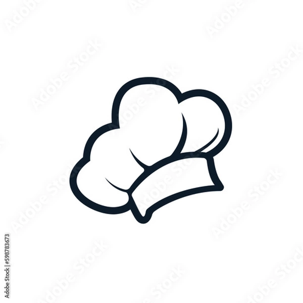 Fototapeta chef hat logo and icon vector design template