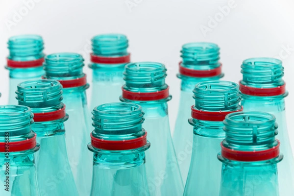 Fototapeta Empty Plastic Drinking Bottles