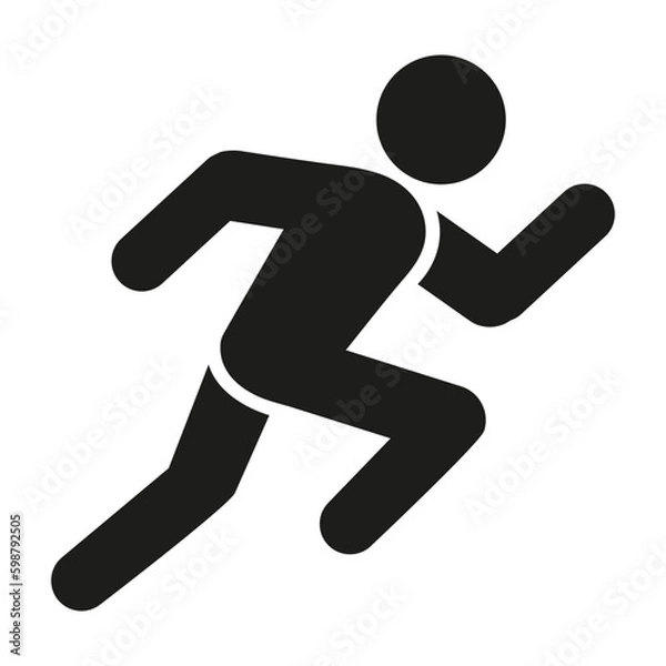 Obraz Running man, athletics, marathon, run icon isolated on white background.