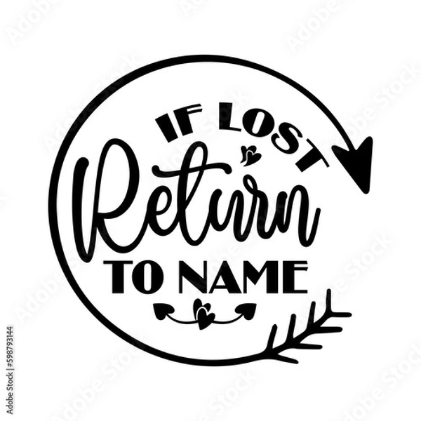Fototapeta If Lost Return To Name SVG
