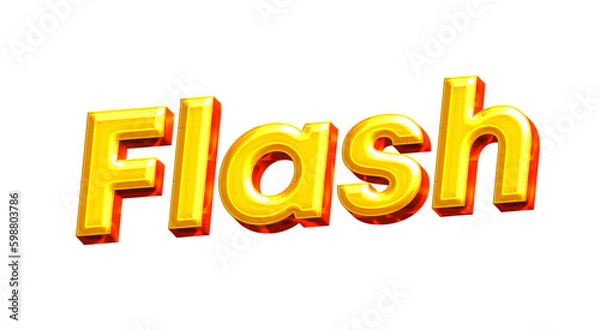 Obraz Colorful text Flash 3d banner cutout