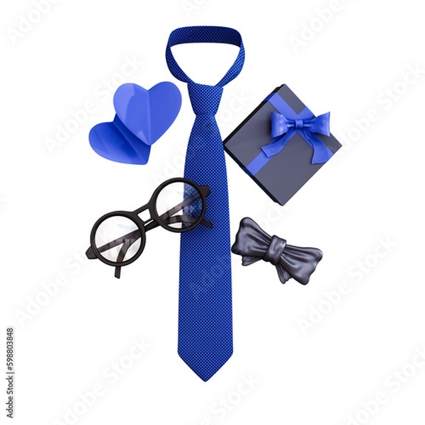 Obraz Fatheres day 3d elements cutout