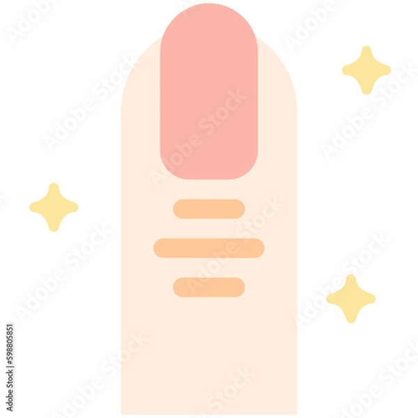 Obraz nail polish flat icon