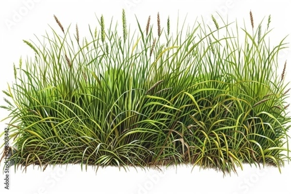 Obraz green grass isolated on white background