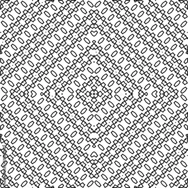 Obraz 
Repeating patterns of lines.  Black and white pattern for web page, textures, card, poster, fabric, textile.