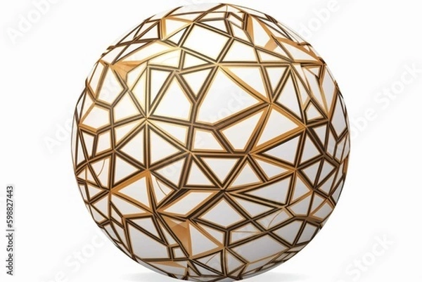 Fototapeta Realistic soccer ball or football ball on white background. 3d Style vector Ball isolated on white background