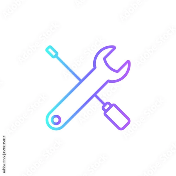 Obraz Tools Construction icon with blue duotone style. growth. Vector illustration