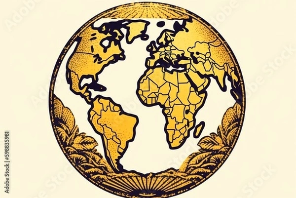 Fototapeta World Icon for Graphic Design Projects