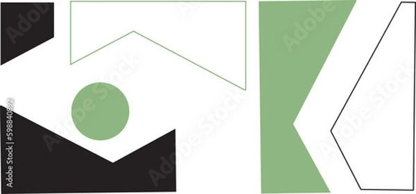 Fototapeta Geometric Memphis Triangle