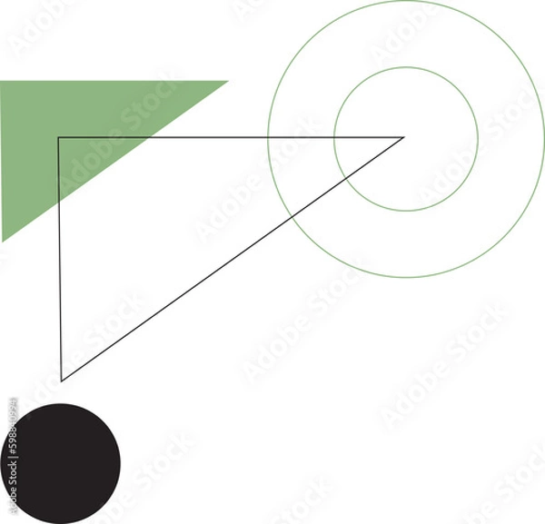 Fototapeta Geometric Memphis Triangle