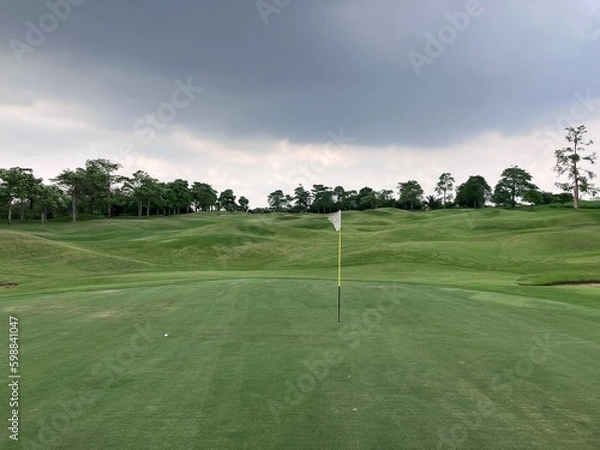 Fototapeta Golf course field  as for sport background.