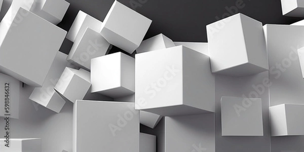 Fototapeta Random cube boxes backgrounds wallpaper