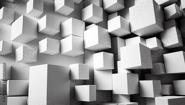 Fototapeta Random cube boxes backgrounds wallpaper