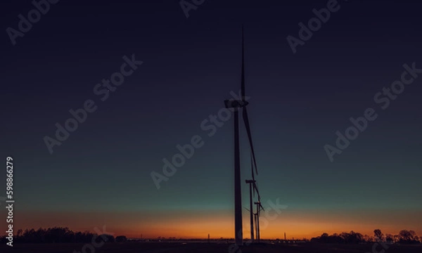 Obraz power station at sunset